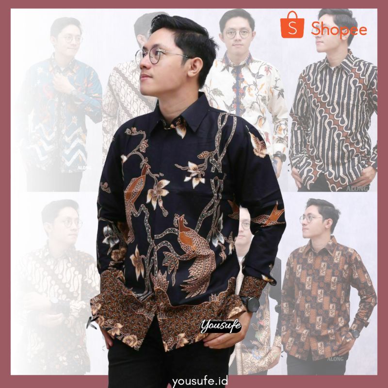 Kemeja Batik Furing Lengan Panjang Halus Katun Premium Saku Paspol Motif Halus Seragam Kantor Premium M L XL XXL Jumbo Shopee Cod ALF01