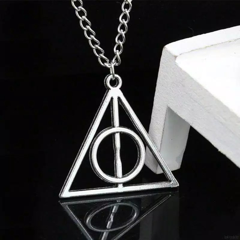 Kalung Rantai Bandul Segitiga /Lingkaran Ala Harry Potter / Vintage untuk WanitaAlibaba1688