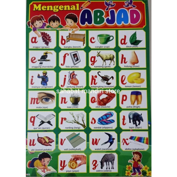 Poster edukasi abjad
