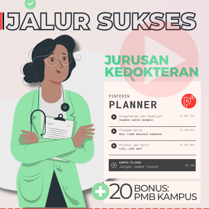 

Daily Planner Kuliah Jurusan Kedokteran | Jalur Test SNMPTN-SBMPTN-UTBK Weekly Binder Loose leaf B5