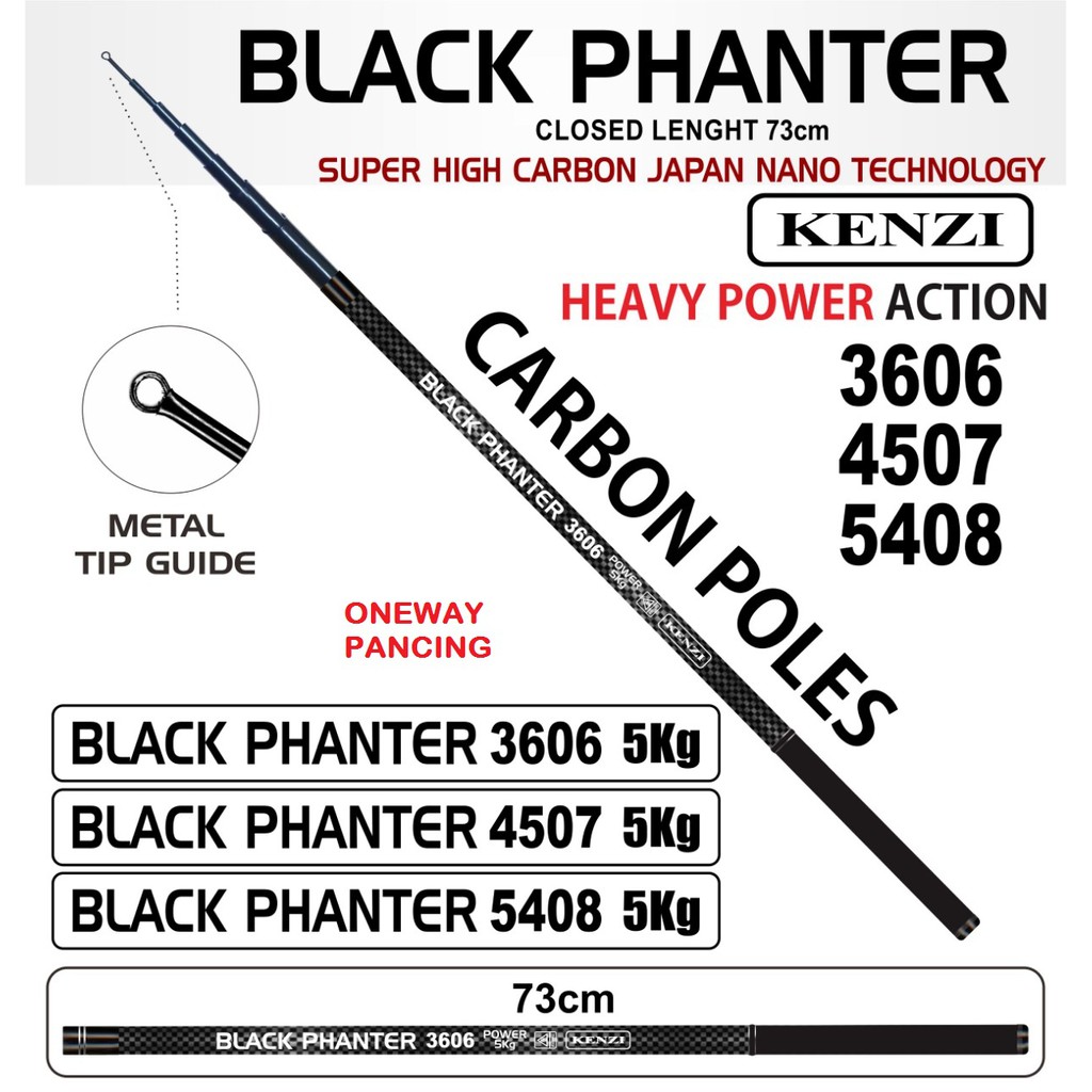 joran pancing tegek Kenzi Black Phanter 3606, 4507, 5408