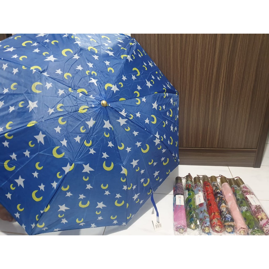 [PL01] Payung Lipat Umbrella Motif Unyu Random Colour Murah Meriah