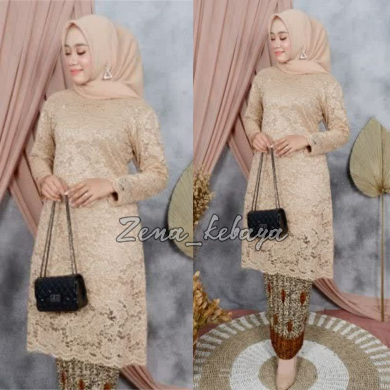 SET KEBAYA BRUKAT MODERN KEBAYA PESTA KEBAYA MODERN KEBAYA TUNIK BRUKAT