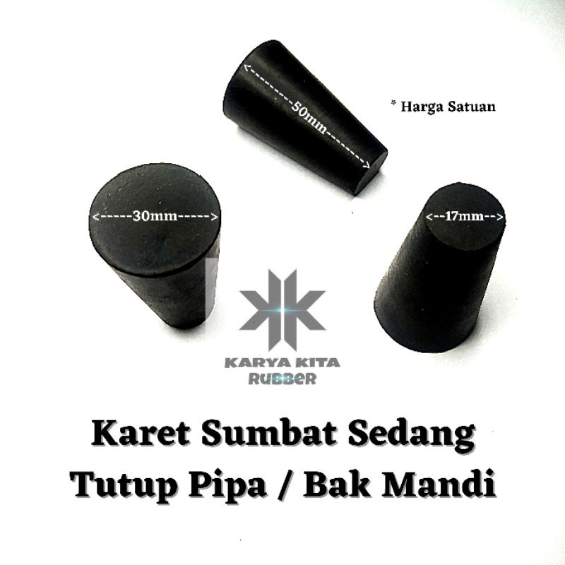 Karet Sumbat Tutup Bak Mandi / Stopper Sedang