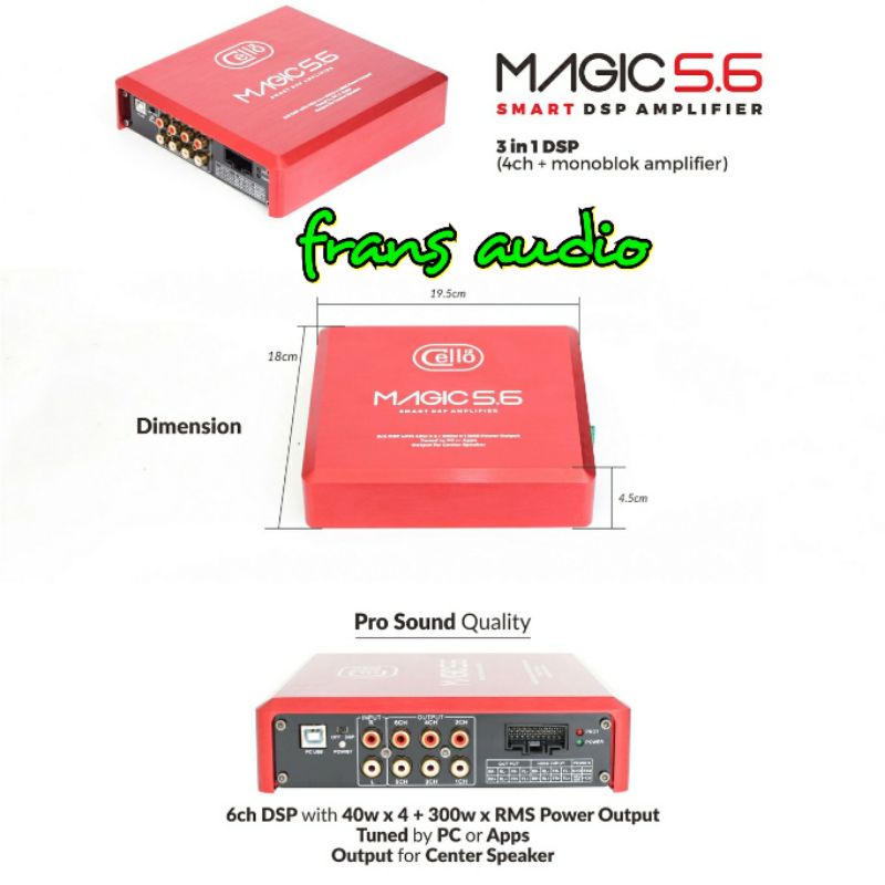 Processor Cello Magic 5.6 DSP Cello 5.6 Parametrik EQ 5.6