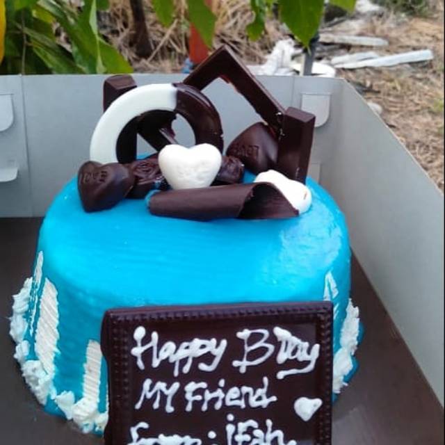 

Tart blue ganache choco