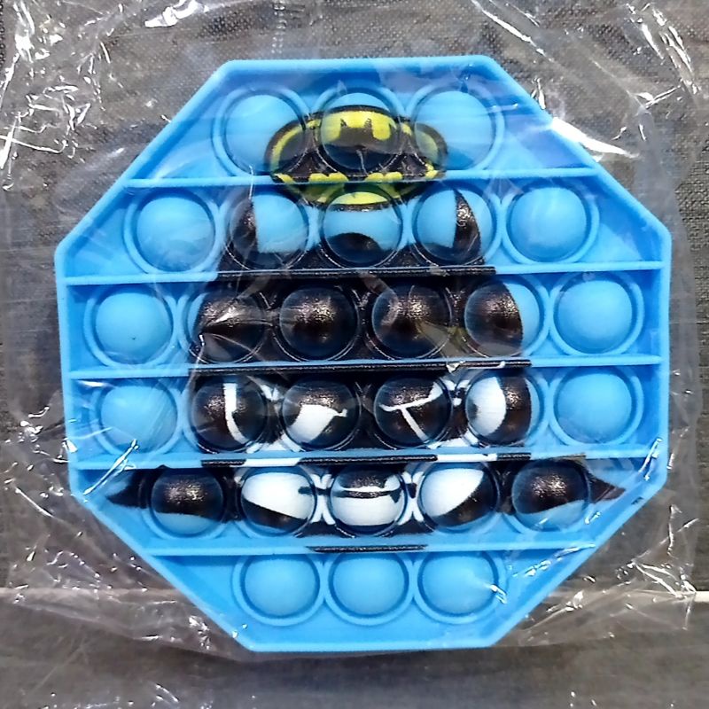 Pop It Captain America Viral Push Pop Bubble Fidget Maiman Pop It-Batman biru muda