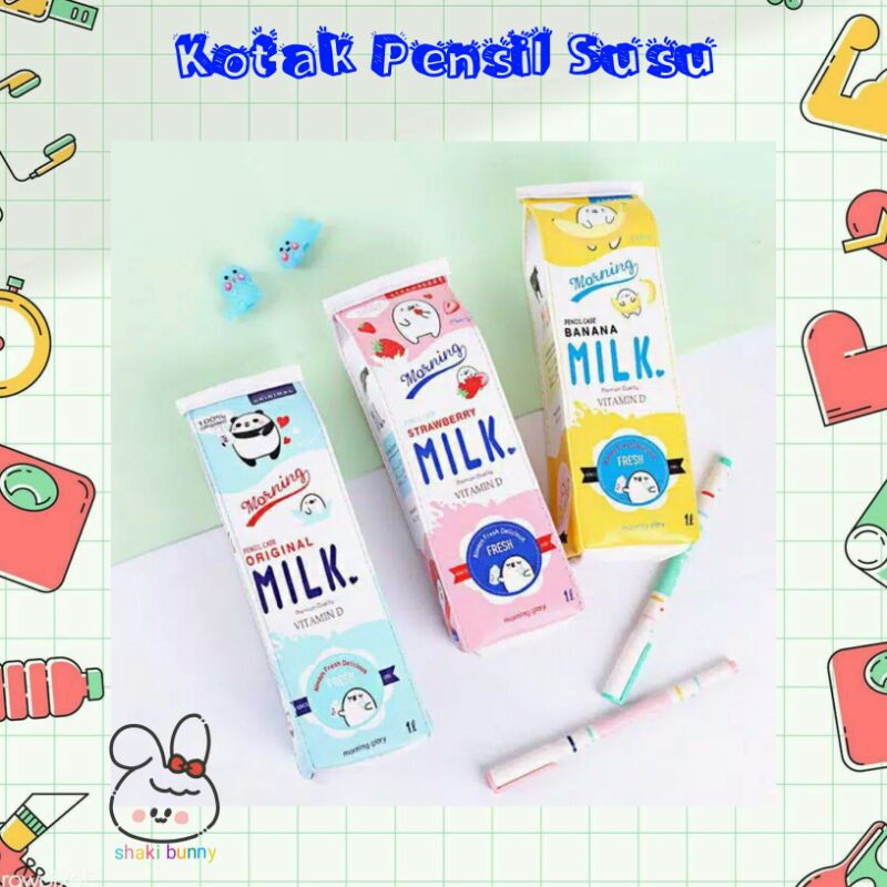 

Kotak Pensil Susu / Kotak Pensil Lucu