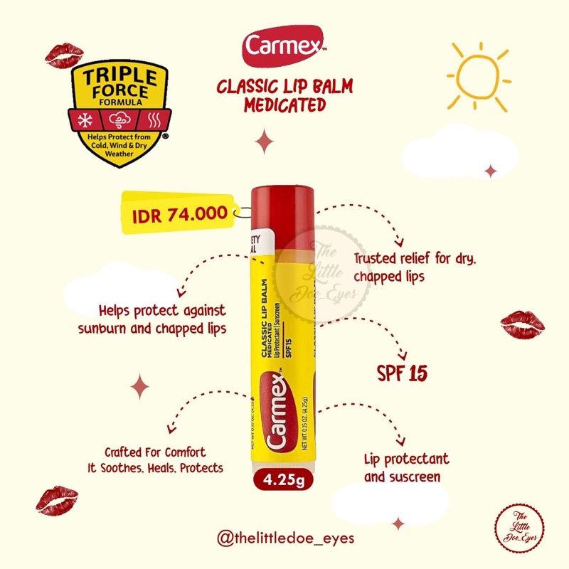 [READY] Carmex Classic Medicated LipBalm SPF15