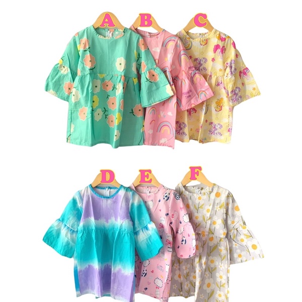 Tunik Anak Katun Size 1-5 Tahun Tunik Murah