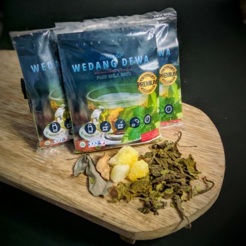 

Minuman Teh Kesehatan Herbal Menstabilkan dan Melancarkan Aliran Darah Wedang Dewa Dengan Gula Batu