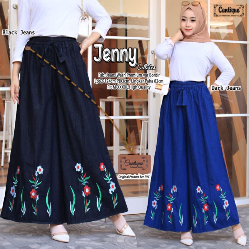 Jenny cullotes by cantique / Celana kulot jeans wanita premium