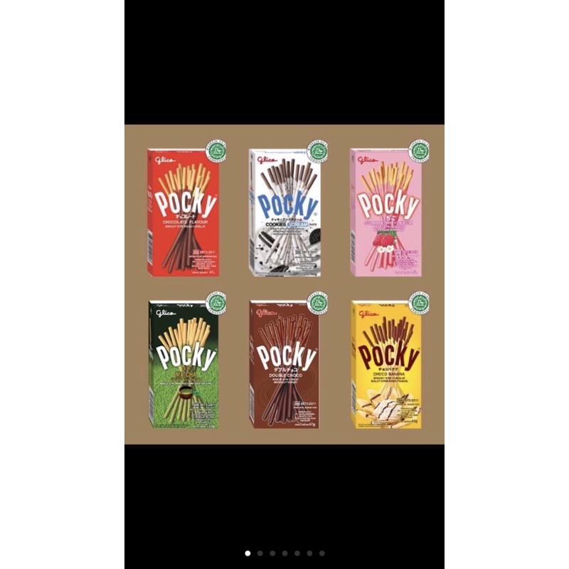 

GLICO POCKY variant choco/cookies n cream/strawberry