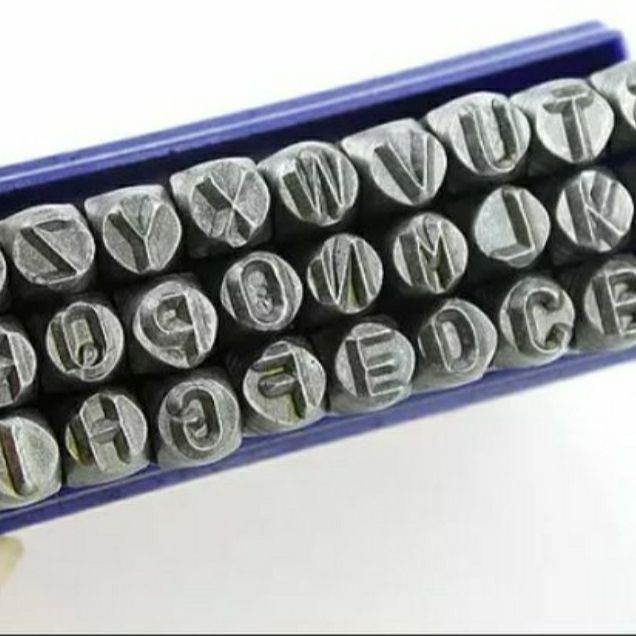 (UT)  huruf ketok terbalik/reverse MASUS ukuran 8mm made in germany