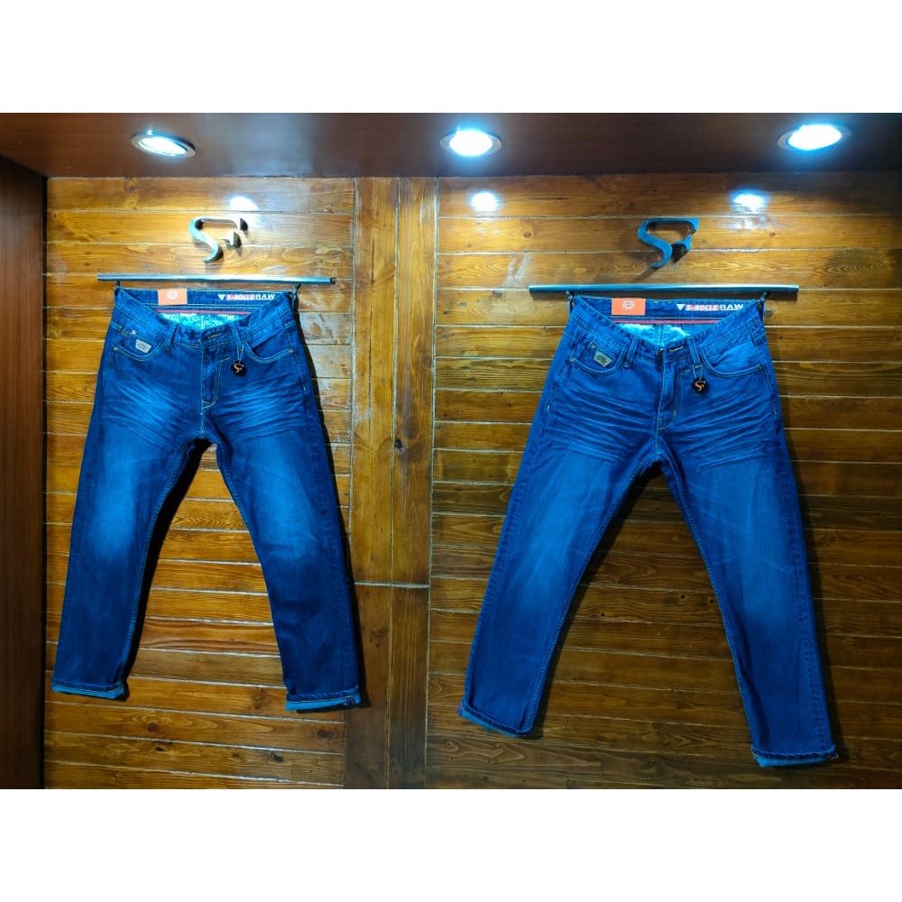 S-Rolle Raw Celana Panjang Jeans Pria Premium Warna Stone Blitz Abu Lighting Size 28 Sampai 33