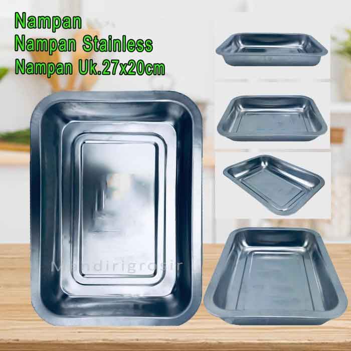 Nampan Stainless * Nampan * Nampan Serbaguna * Uk.27x20cm