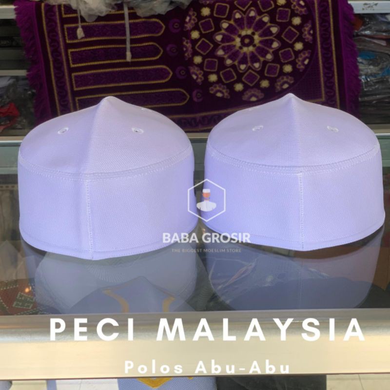 Peci Malaysia Polos Abu-abu | Peci Malaysia Abu-abu