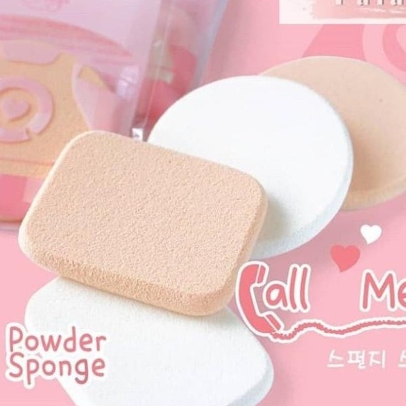 MIREYA CALL ME POWDER SPONGE SPONS BEDAK KOTAK &amp; BULAT PUTIH