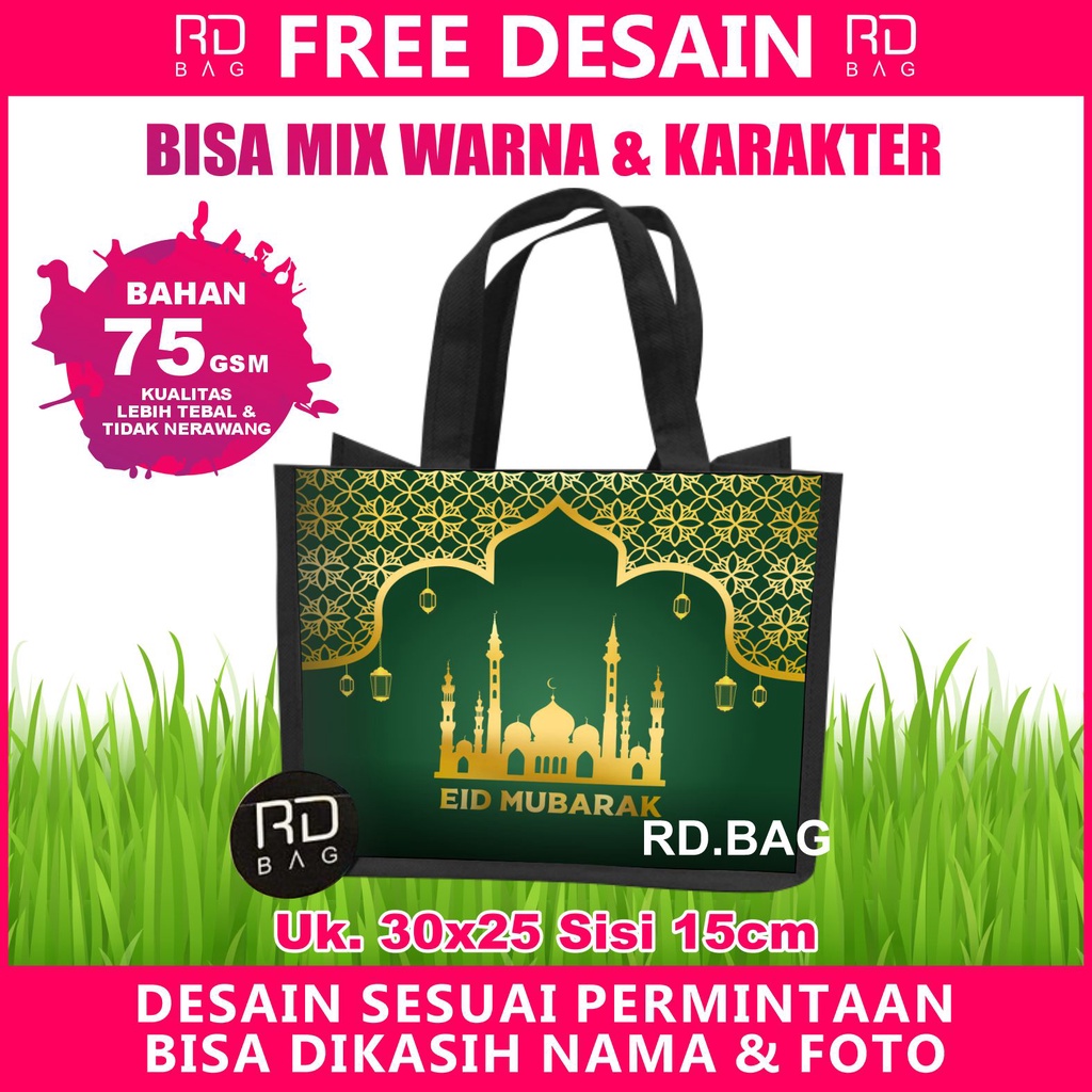 

Tas Bingkisan Lebaran Laminasi | Goodie Bag Idul Fitri | Tas Parsel Lebaran Ukuran Besar