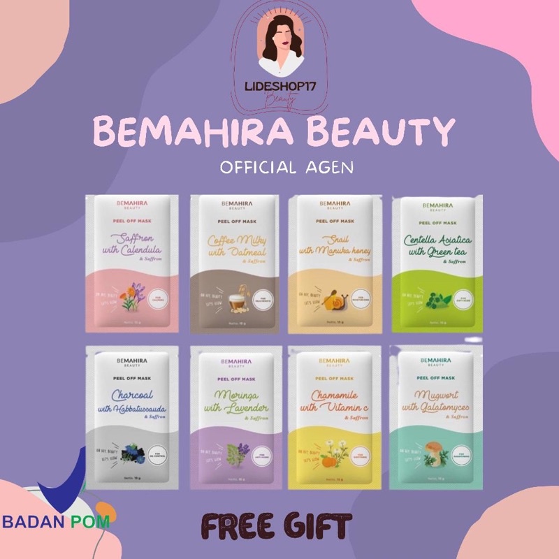 [READY FREE GIFT]  BPOM Bemahira Beauty Peel off Mask 15 gr // Masker Bemahira Peel Off Mask