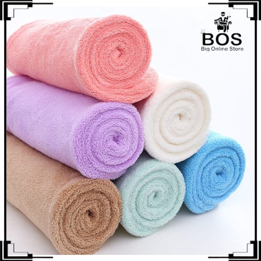 BOS - Handuk Rambut Keramas Hair Dryer Fleece Cepat Kering Fiber Magic Towel Lembut | Handuk Turban Pengering Rambut