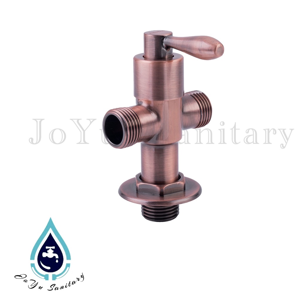 Stop kran rose gold Onda 11RM-Kran Tee shower cabang Rosegold kuningan