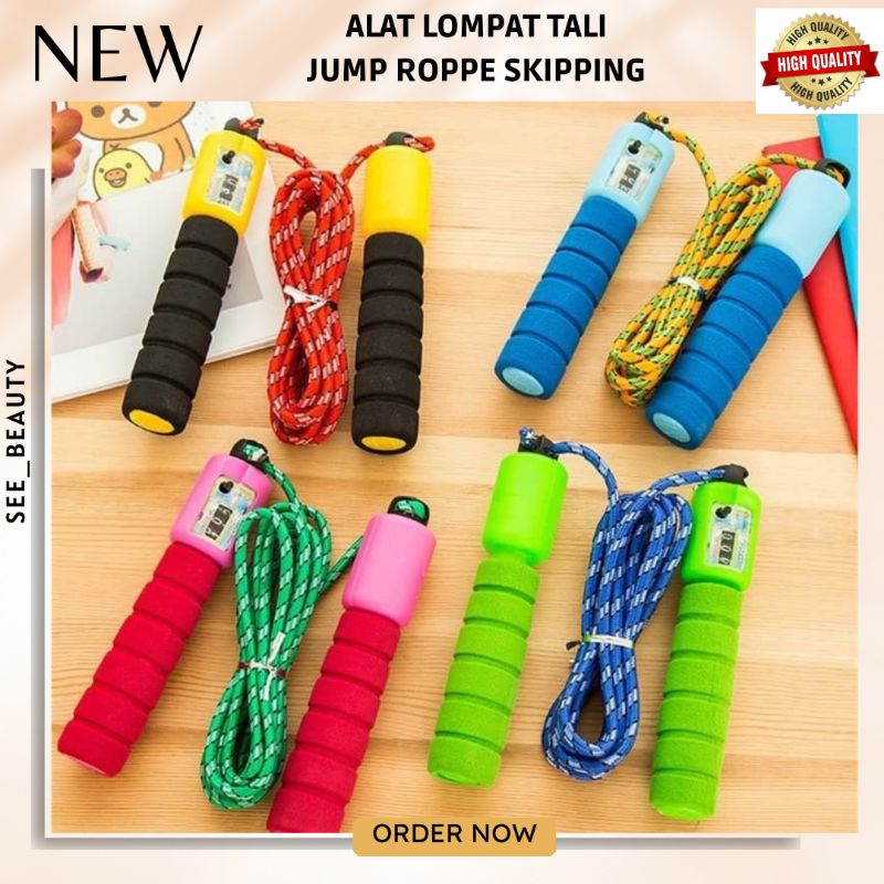 SEELS / Tali Skipping Skiping Lompat Tali Jump Rope dengan Penghitung Digital Loncatan Counter Soft Handle COD GRATIS ONGKIR EXTRA CASH BACK EXTRA