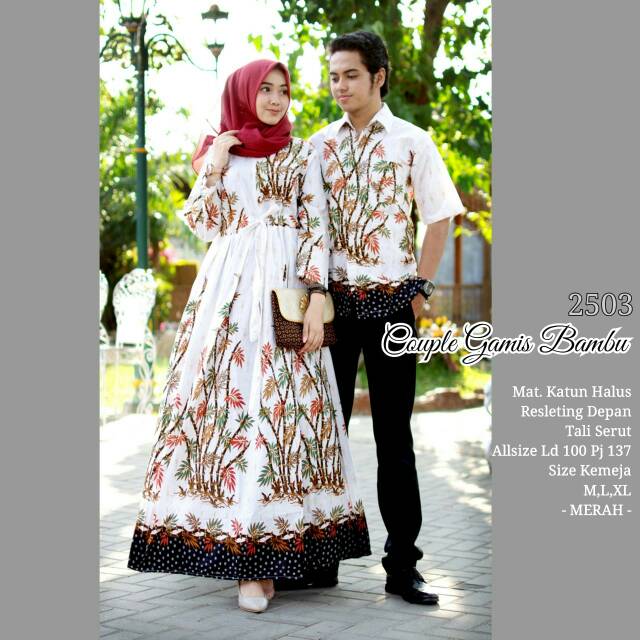SHOPASHOP SOLO - Couple bambu setelan gamis long dress gamis syari kebaya modern batik couple btc