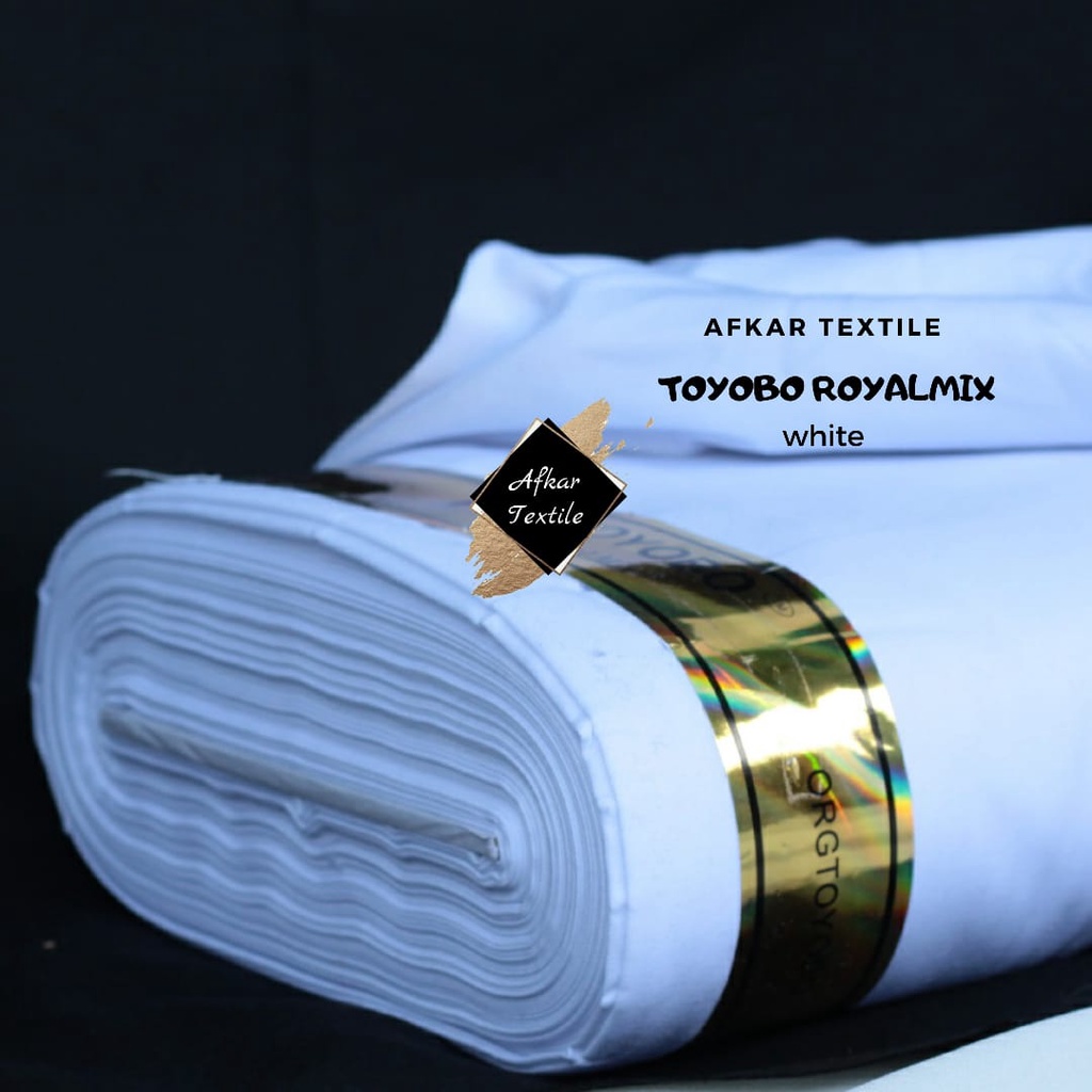 [TERMURAH] KAIN KATUN TOYOBO ROYAL MIX / Royalmix Premium Import / 100% Original Toyobo / Tidak KW-1 White