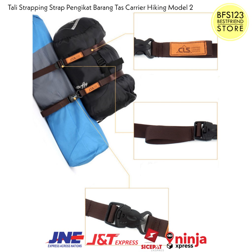 Tali Strapping Strap Pengikat Barang Tas Carrier Hiking Model 2