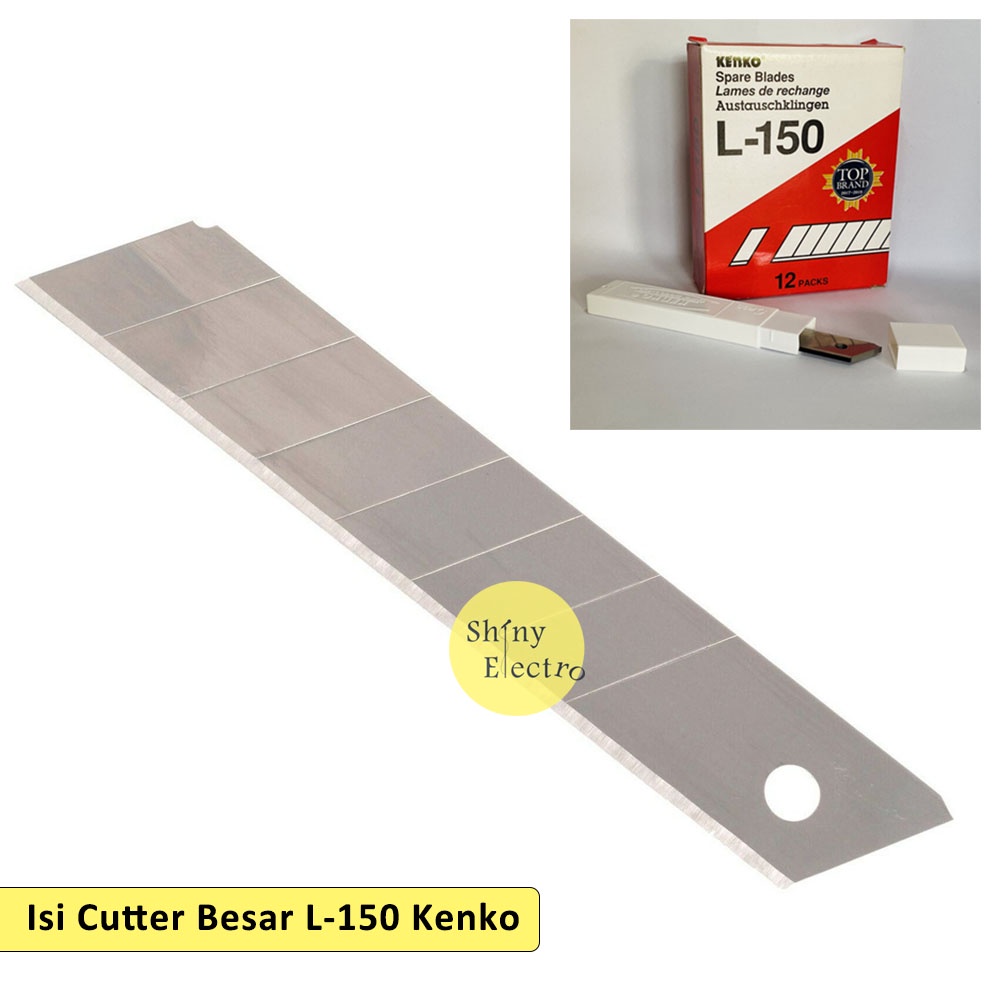 

Murah Isi Cutter Kenko 5 Pcs L-150 Pemotong Cutting Packing Kertas HVS [ Alat Potong ]