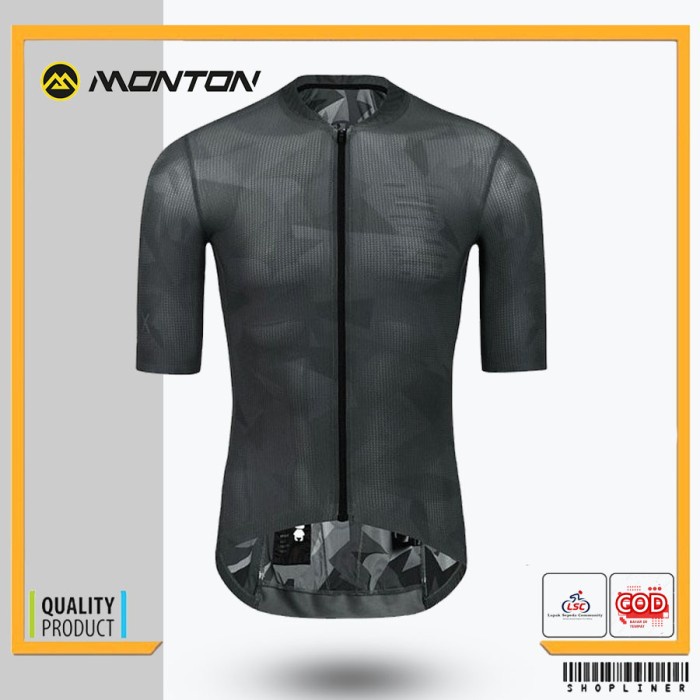Jersey Sepeda Monton Shadow Grey Cycling Short Sepeda Roadbike Gowes - M