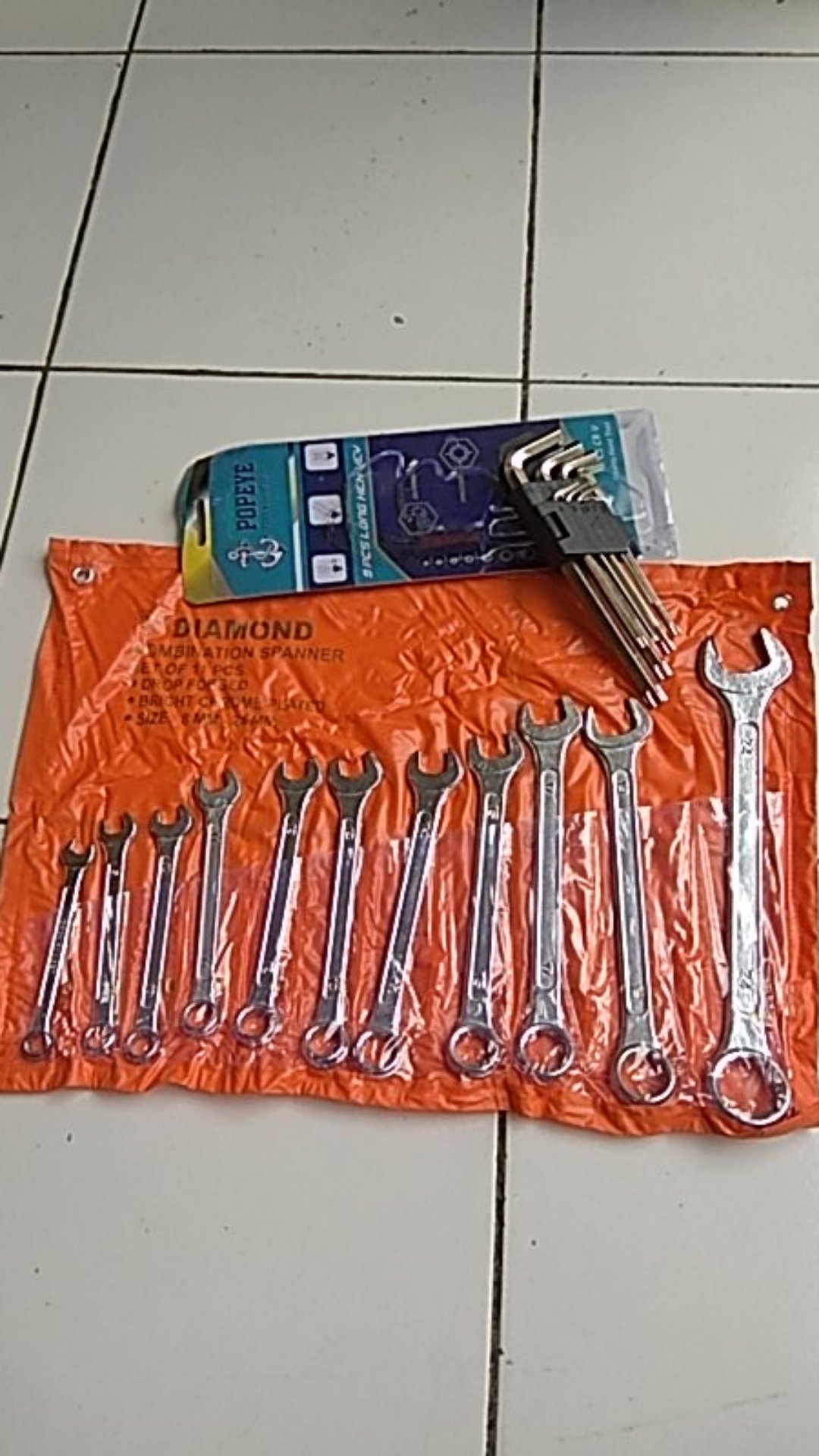 Kunci Ring Pas Set 8-24 Mm (11 Pcs)-diamond