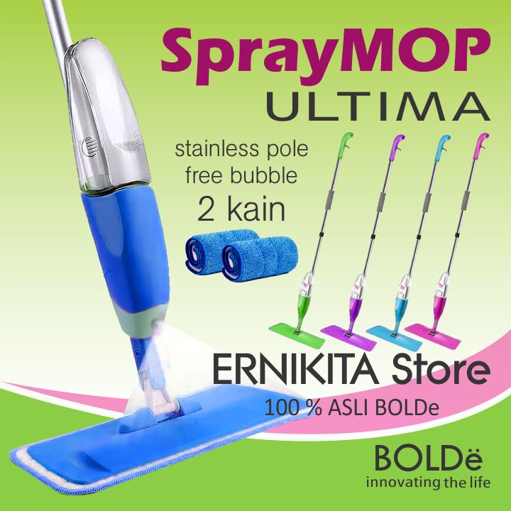 BOLDe SPRAY MOP ULTIMA 2 KAIN MICROFIBER - Alat Spray Lantai Cara Kering