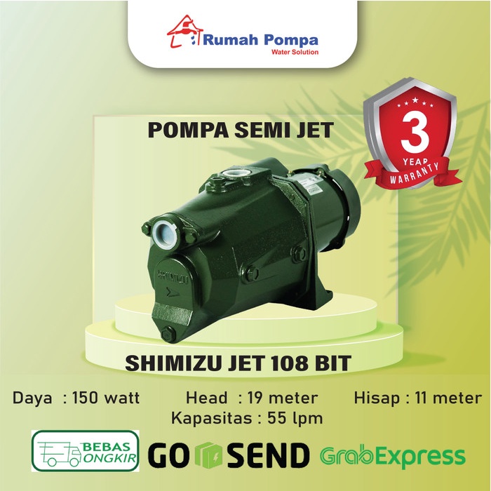 POMPA AIR SHIMIZU JET 108 BIT PALEMBANG