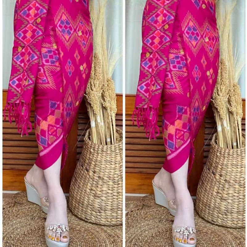 tenun endek semimastuli Lasem set selendang dg Tretes Banyumas