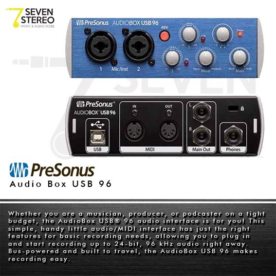 PreSonus Audio Box USB96 2x2 USB Audio Interface