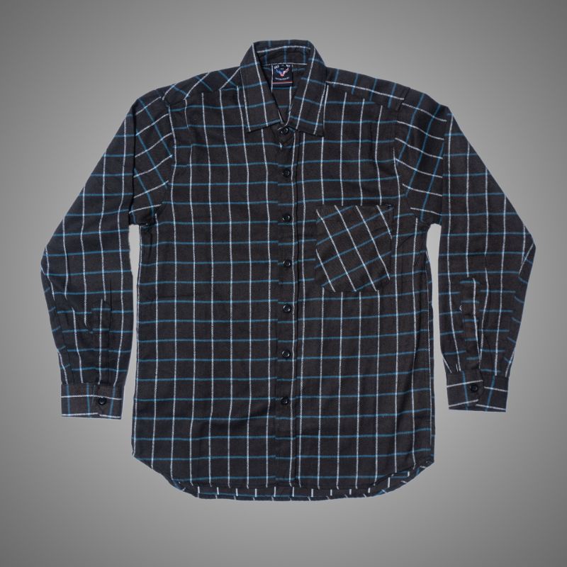 Kemeja Kotak-kotak Kasual Pria Wanita Kemeja flanel Distro Original Lokal Brand Bullshirt