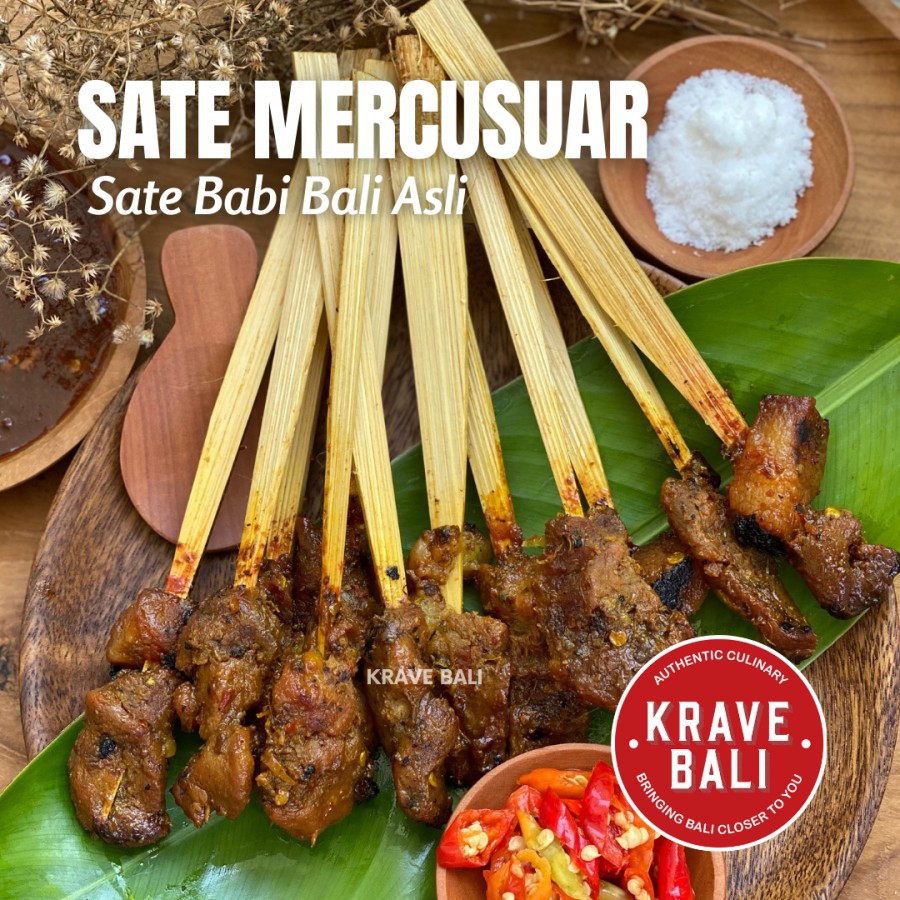 

Sate Babi Mercusuar Sambal Special 12 Tusuk 250 Gram - Makanan Khas Bali Asli - Krave Bali