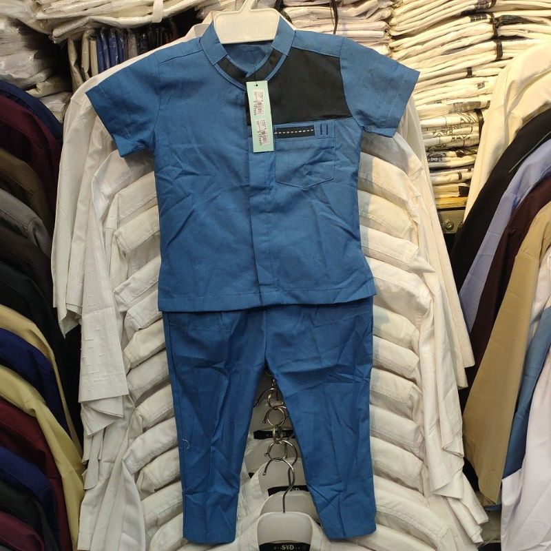 Baju koko Muslim Stelan Anak Bayi umur 1-5 tahun Warna Lengan Pendek NZ Bear Bahan Katun