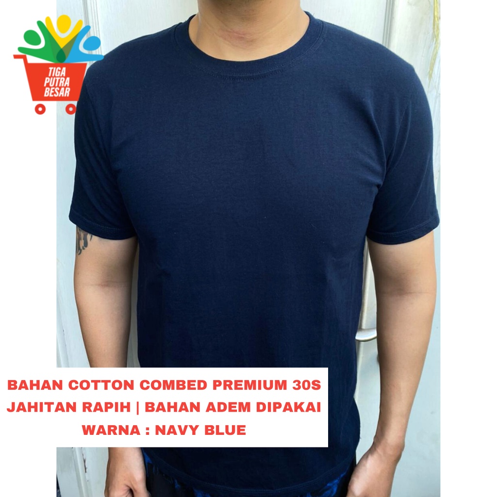 KAOS POLOS PREMIUM 100% KATUN COMBED 30S BERKUALITAS