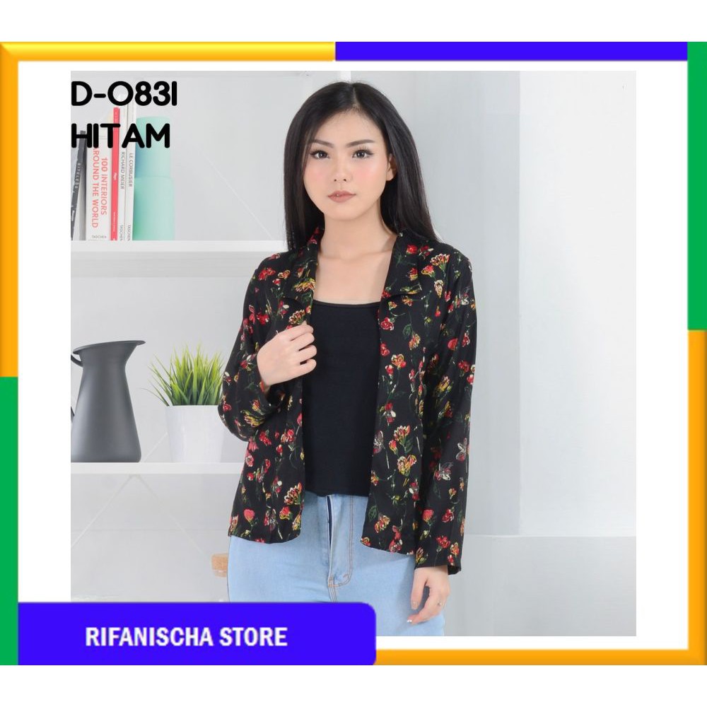 Rf Baju Blazer Atasan Kerja Murah Wanita Kekinian D 0831 MF