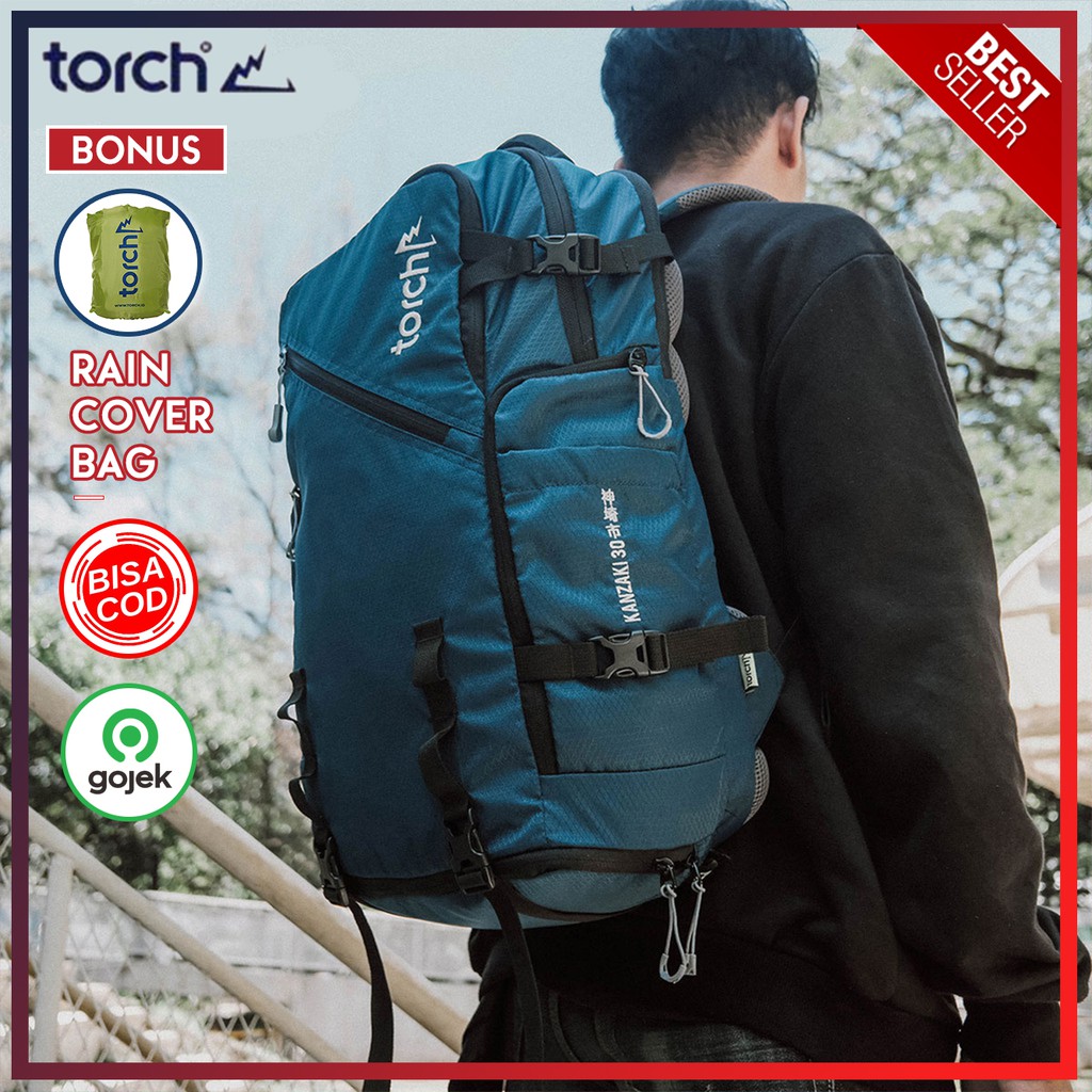 [ORIGINAL] Torch Tas Ransel Backpack Kanzaki 30L - Light Travel 30 Liter Anti Air Waterproof Sekolah