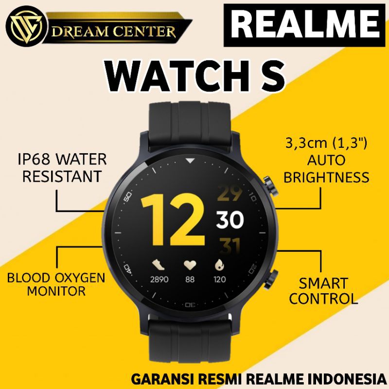 JAM TANGAN REALME SMART WATCH S GARANSI RESMI REALME 1THN
