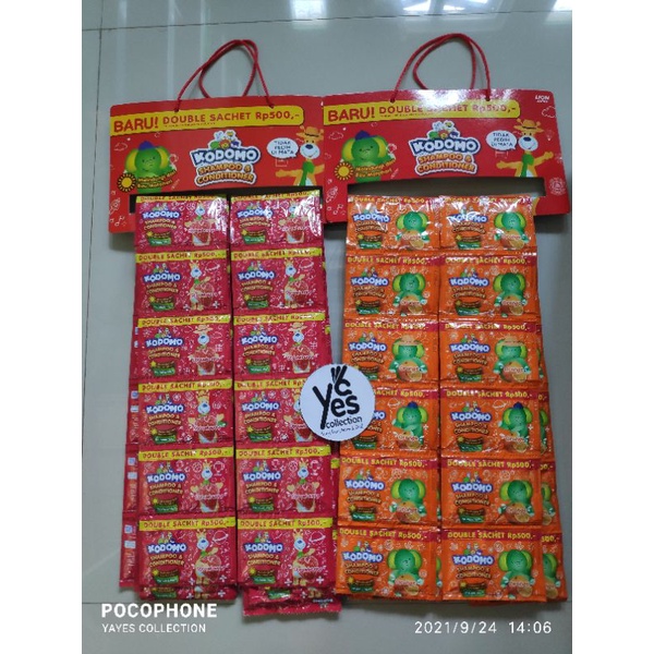 Kodomo Kids Shampo &amp; Conditioner 1 Renceng Sachet 12 Pcs strawberry Jeruk blueberry cerry sampo anak