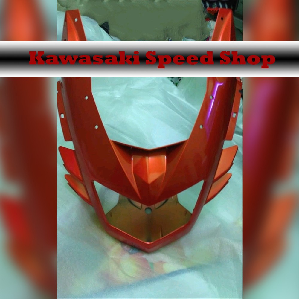 Cover Batok Lampu Depan Ninja Rr New Warna Orange Original Kawasaki