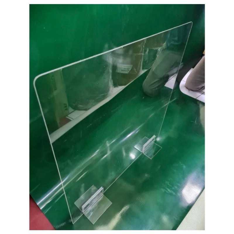Sekat pembatas meja anti corona 2mmx  80cm x 50cm