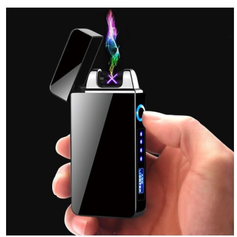 [KOREK API] - Firetric Korek Api Elektrik Pulse Plasma Cross Double Arc Lighter - JL613-FD - Matte