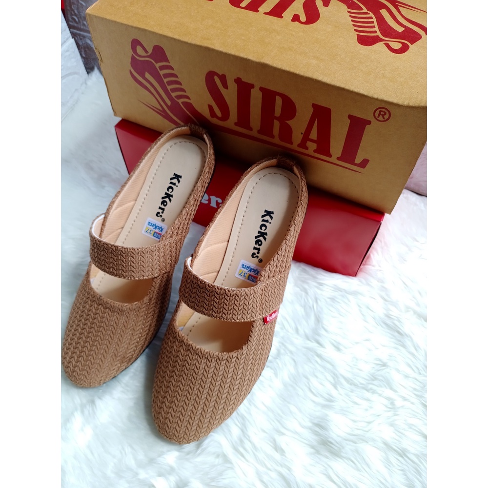 Sepatu Selop Wanita Bahan Rajut Warna Mocca /Selop Wanita dewasa Terbaru dan Termurah