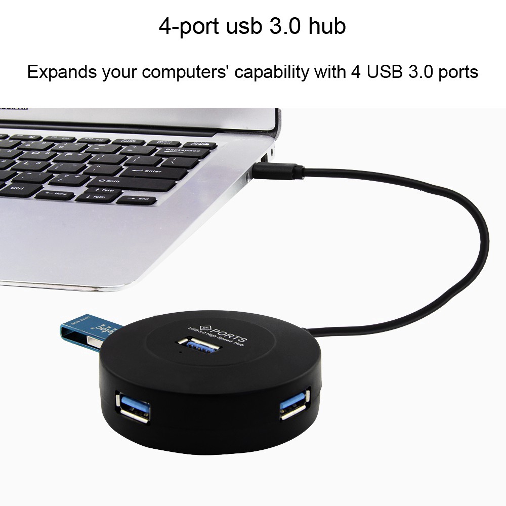 Hub Splitter 4 Port USB 3.1 Tipe-C 5Gbps Kecepatan Tinggi Untuk Macbook PC Laptop